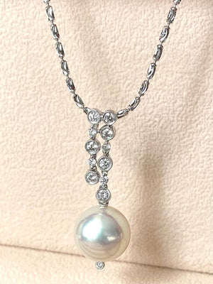 Starlette Diamond Bubble South Sea Pearl Necklace