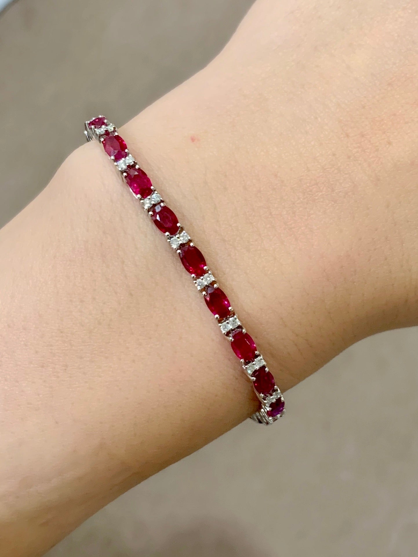 Buy Natural Ruby Bracelet / Red Ruby / Natural Ruby Jewelry / White Gold  Plated S925 Sterling Silver Ruby Bracelet / Jewelry for Women Online in  India - Etsy