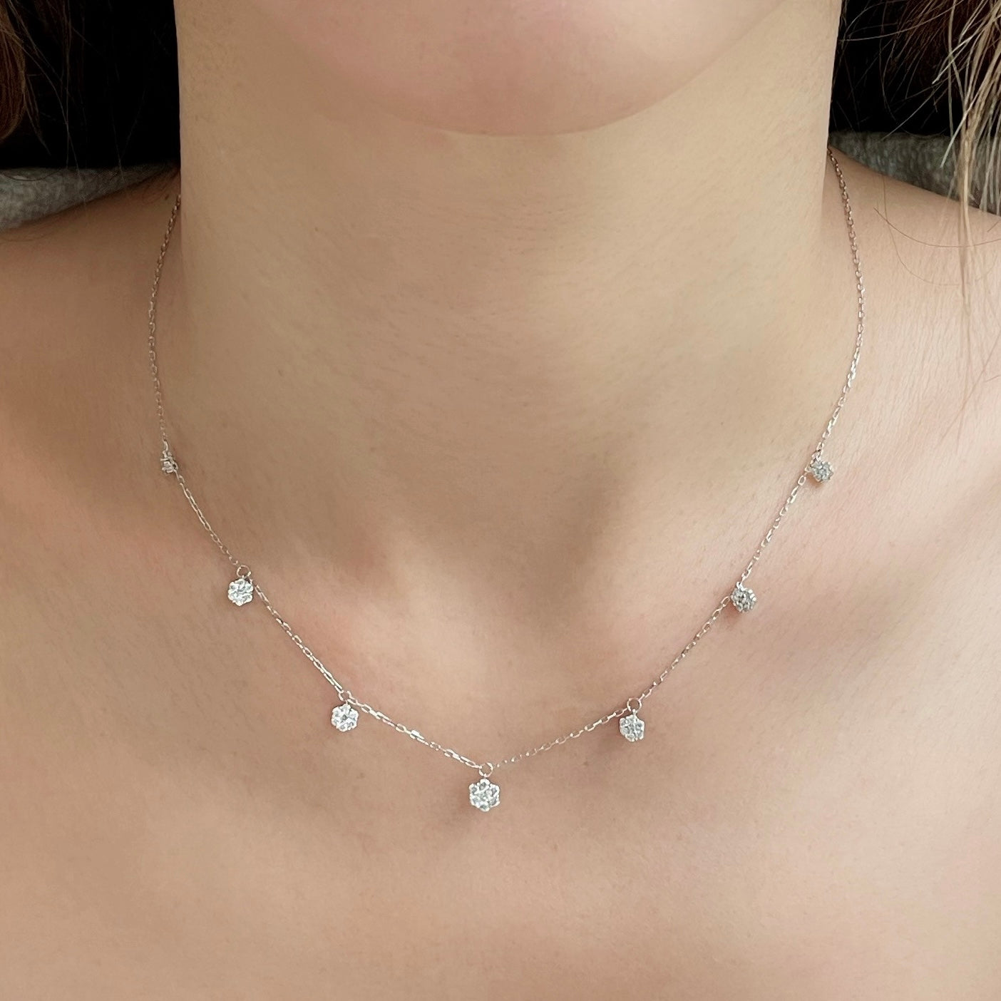 7 diamond pendant necklace Clearance