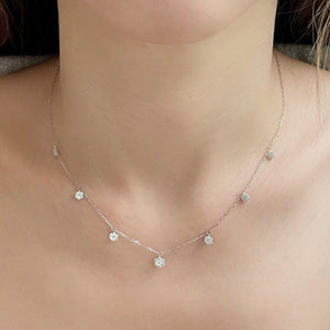 Starlette 7 Diamond Drops Necklace