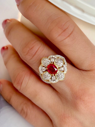 Edwardian Ruby & Diamond Ring