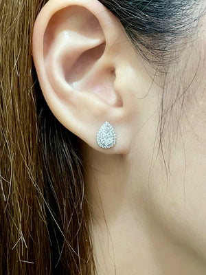 3-in-1 Teardrop Diamond Cluster Earrings & Jackets