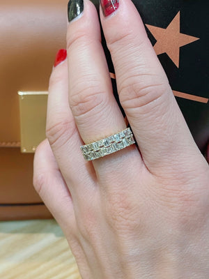 6.5mm Geometric Baguette & Princess Cut Diamond Ring
