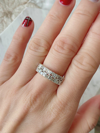 6.5mm Geometric Baguette & Princess Cut Diamond Ring