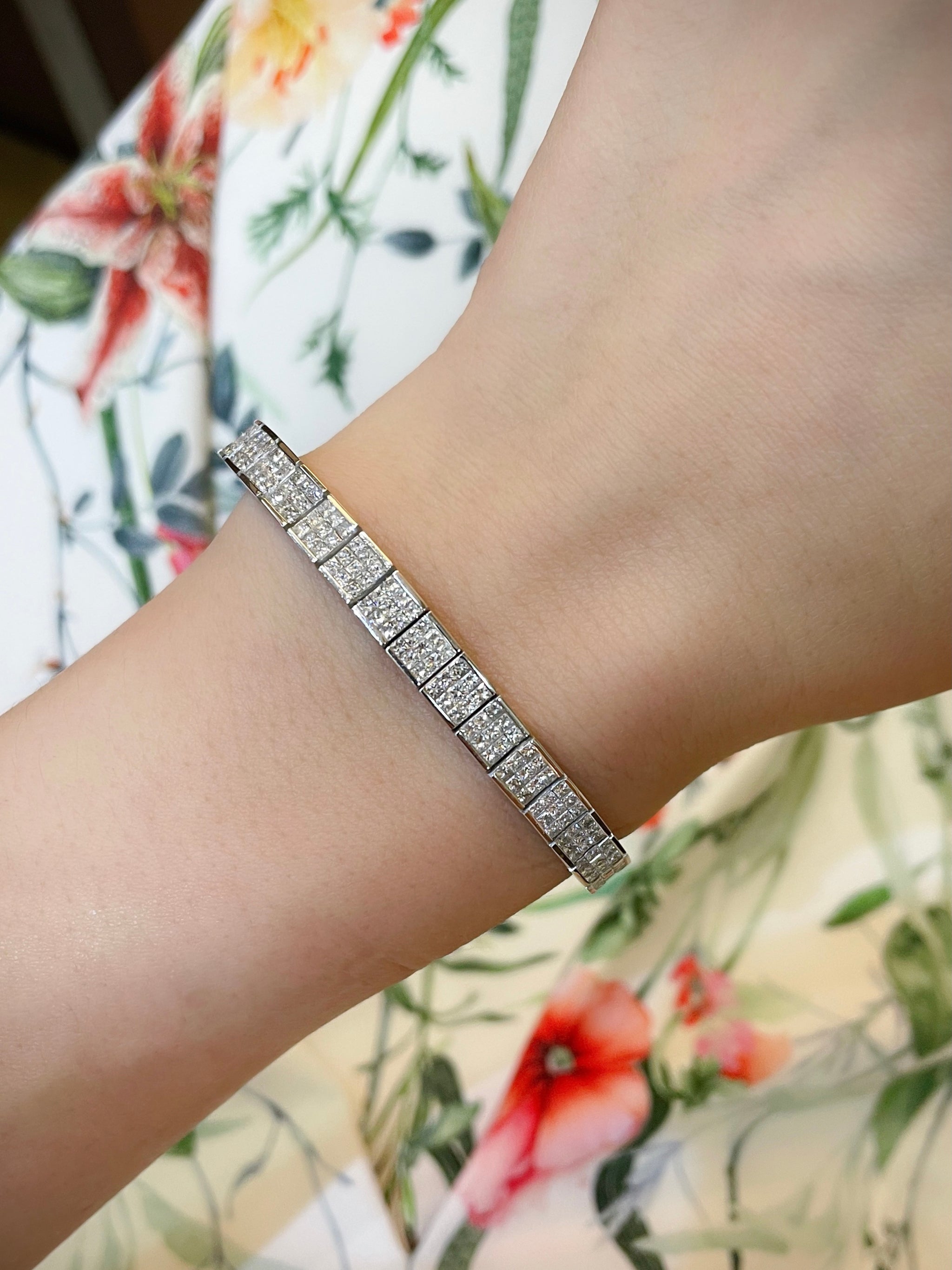 Princess Cut Solitaire Diamond Bracelet - JD SOLITAIRE
