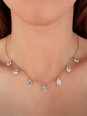 Starlette Aquamarine & Diamond Necklace